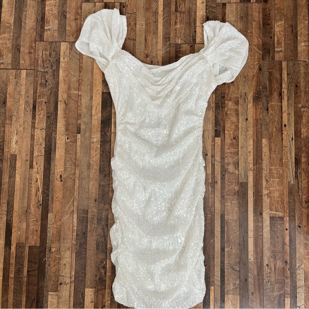 Hello Molly Frequent The Club Dress White Sz 6 - Picture 15 of 16